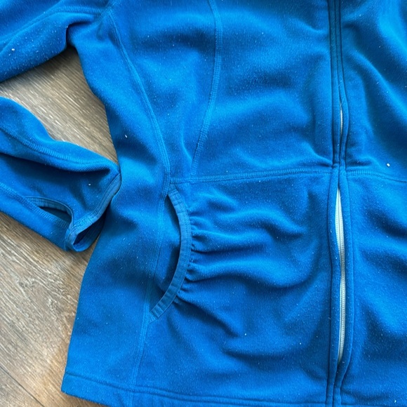 The North Face Polartec Classic Women’s Zip Up Hooded Fleece Bright Blue Size LG - Picture 2 of 8